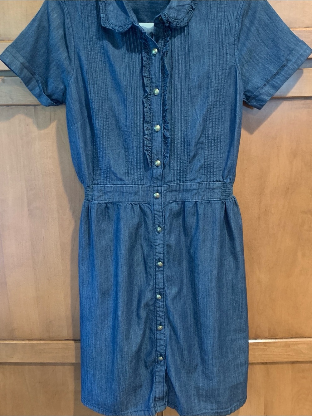 Tommy Hilfiger Indigo Denim Short-Sleeve Button-Front Dress